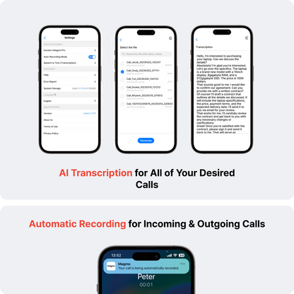 Magmo Pro - The Automatic Call Recorder for iPhone